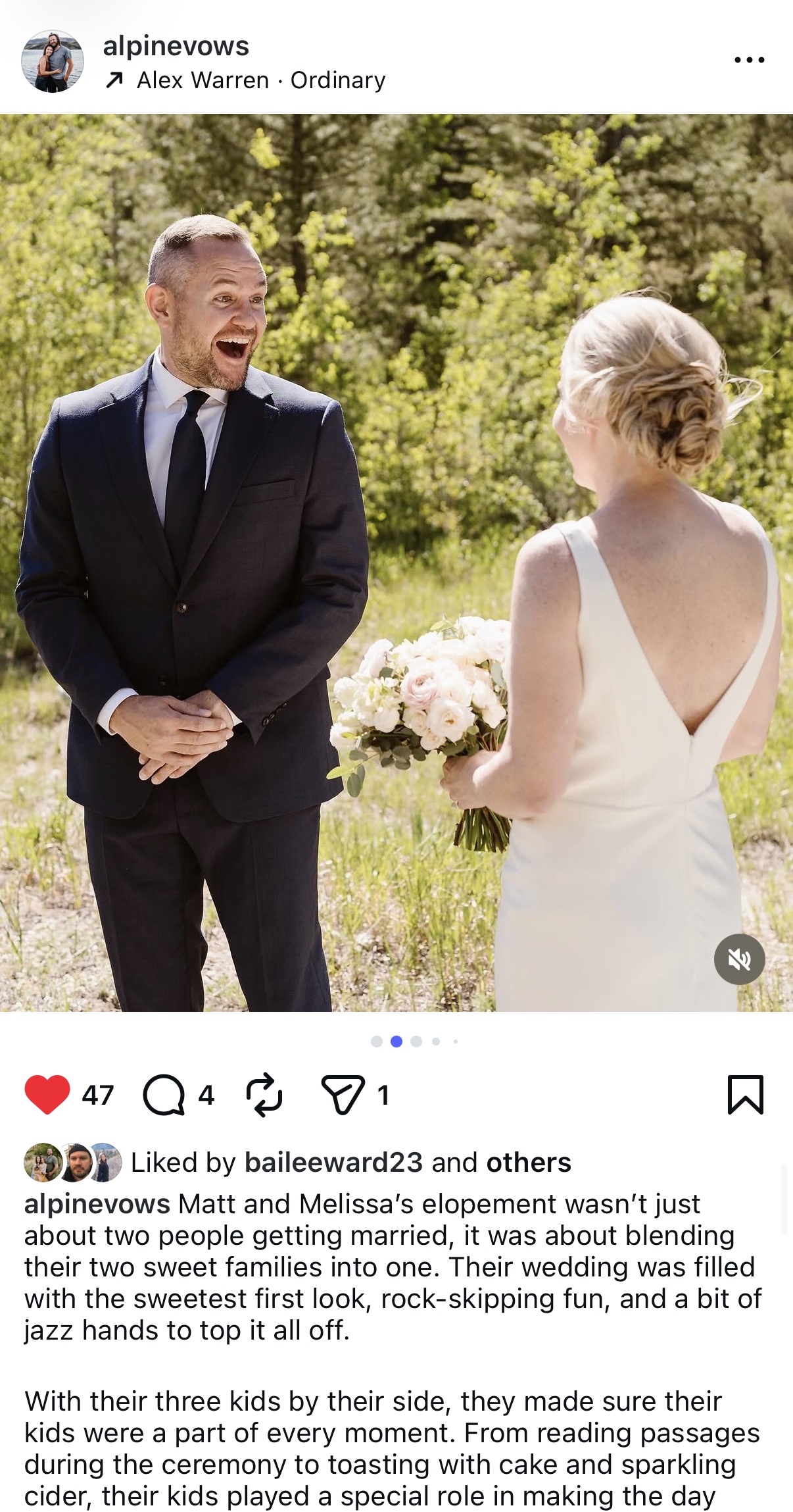 Alpine Vows Instagram post 9
