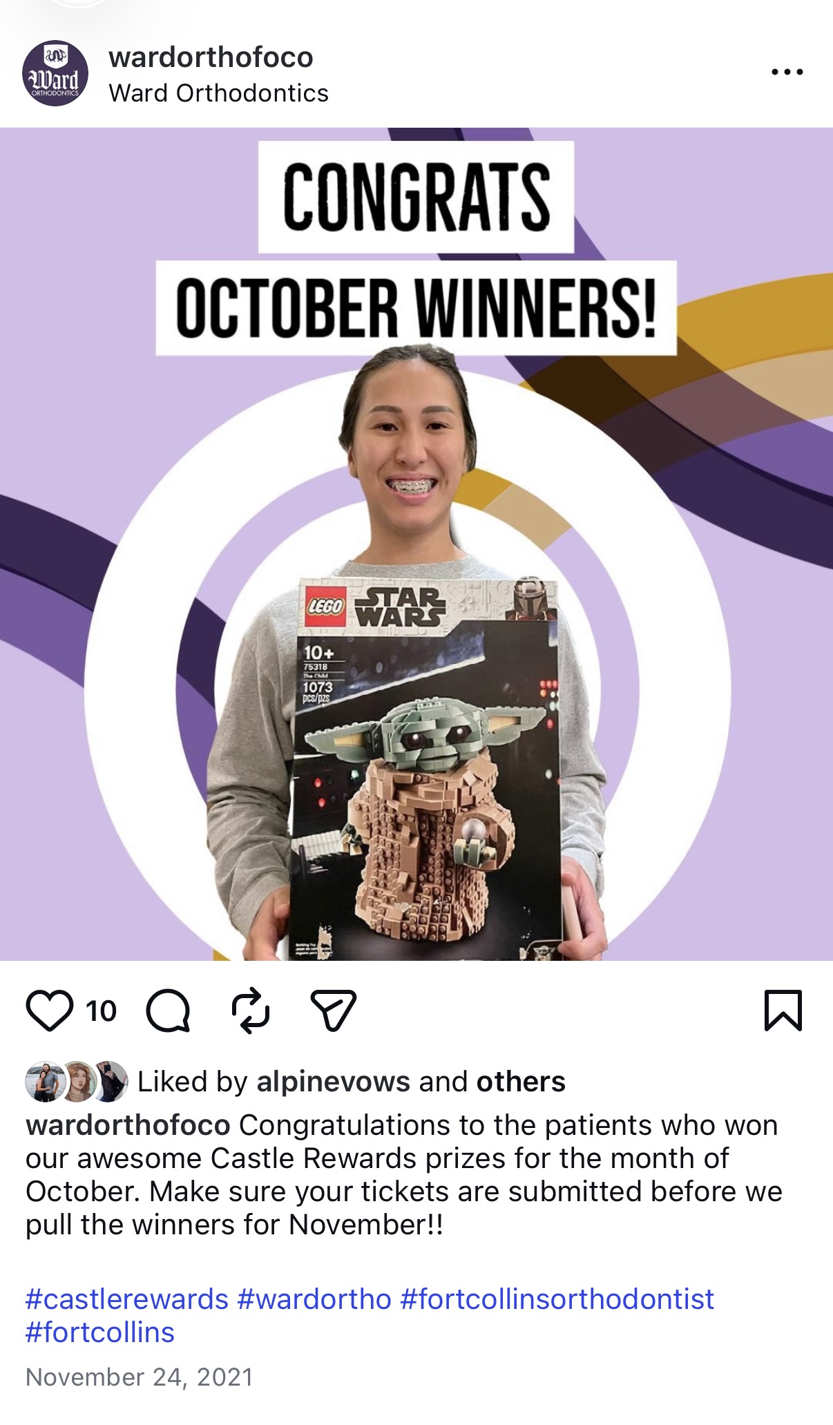 Ward Orthodontics Instagram post 2