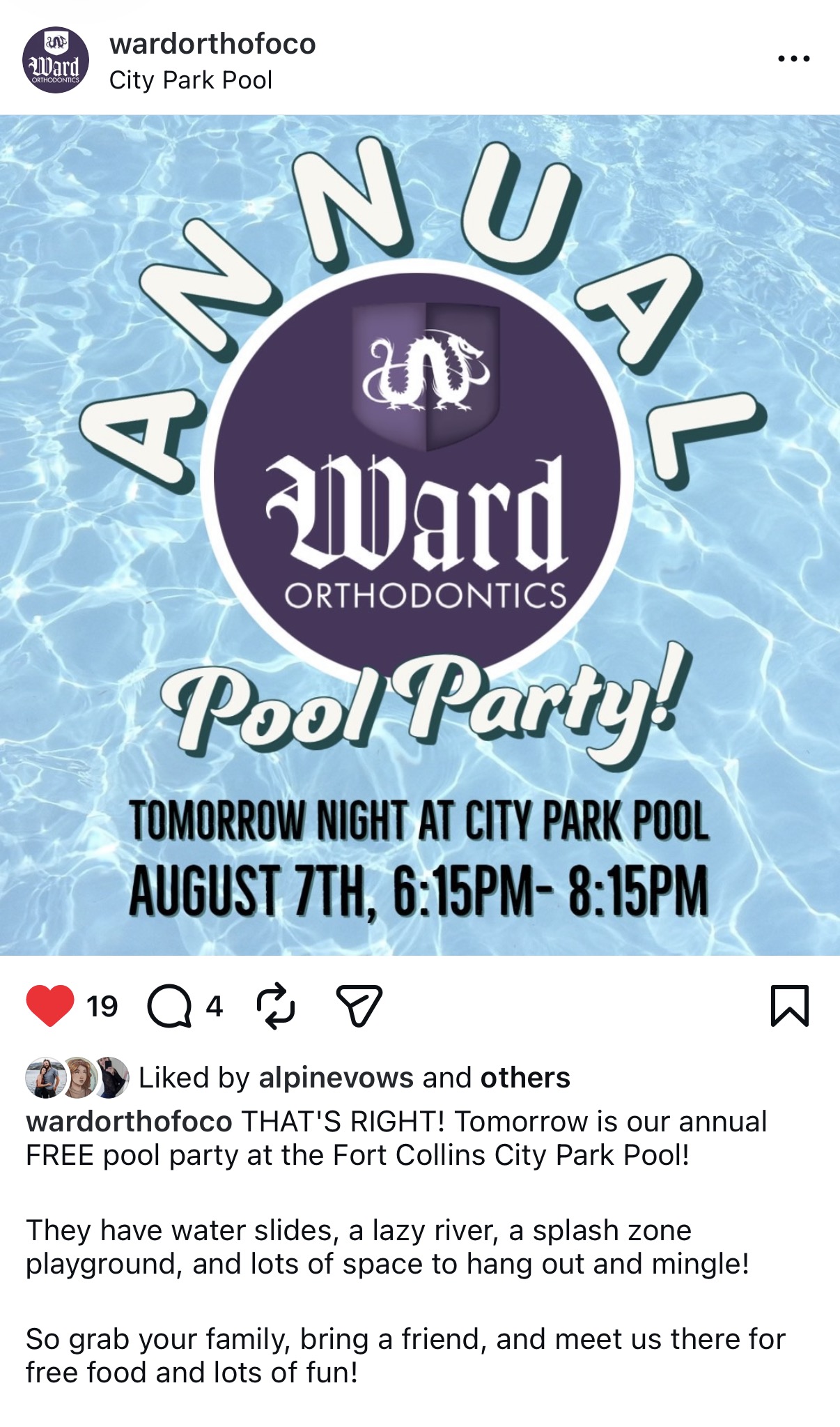 Ward Orthodontics Instagram post 4