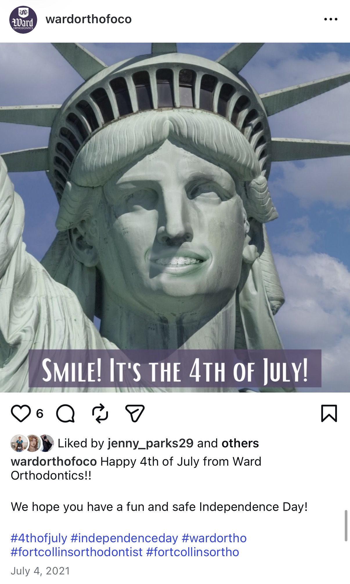 Ward Orthodontics Instagram post 5