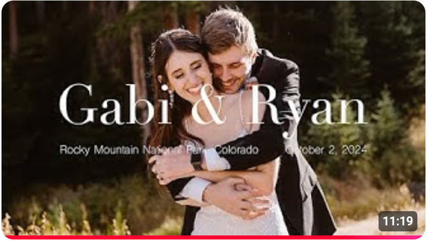Gabi and Ryan, Rocky Mountain National Park wedding in the rain
