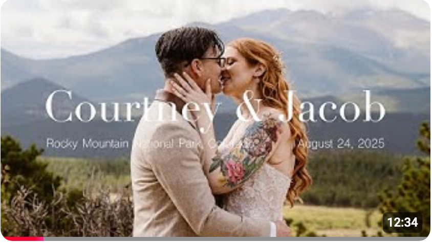 Courtney and Jacob, Rocky Mountain National Park elopement
